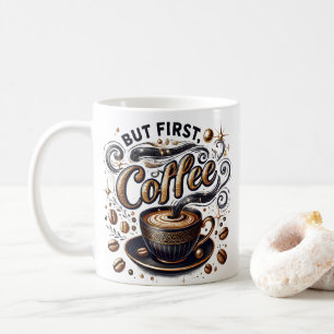 Mug Mais First Coffee Art - Design Or Stylé