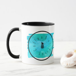 Mug Mais le premier design bleu café
