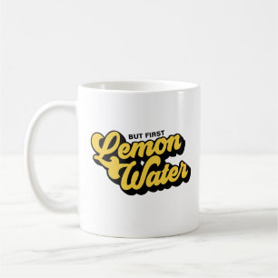 Mug Mais Premier Lemon Water Retro Style Musique Jaune
