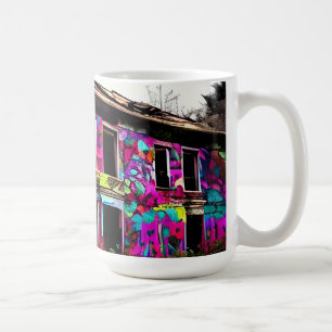 Mug Maison abandonnée avec Graffiti coloré