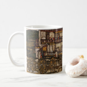 Mug Maison avec toit en bardeau par Egon Schiele