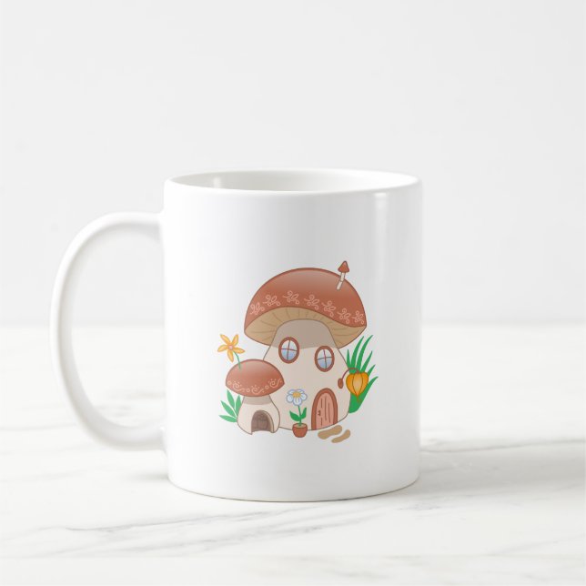 Mug Maison de champignons de fée Whimsical (Gauche)