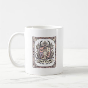 Mug Maison de chats Blason de chat Armoiries Vintage