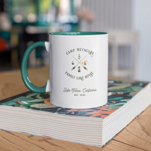 Mug Maison de lac familiale monogramme