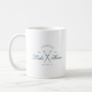 Mug Maison de lac rustique moderne Rames Bleu marine c