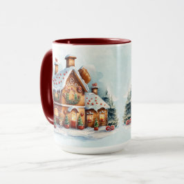 Mug Maison de pain d'épices Fêtes de Noël Musique