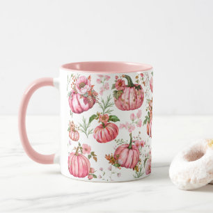 Mug Maison de poupée rose fantaisiste en citrouille aq
