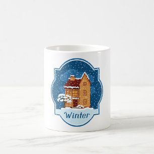Mug Maison D'Hiver Dans La Neige