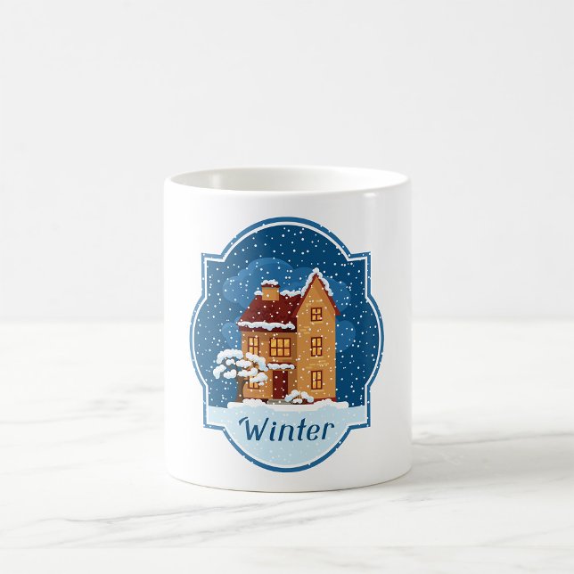 Mug Maison D'Hiver Dans La Neige (Créateur téléchargé)