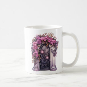 Mug Maison Hantée rose Halloween Florale