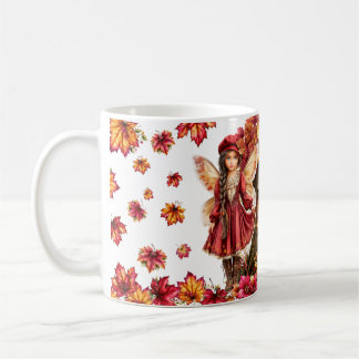 Mug Maisonnette de fée d'automne avec filles de la for