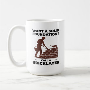 Mug Maître de l'empilage humoristique brique maçon