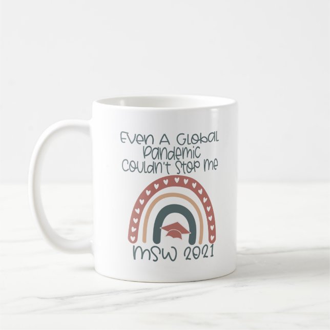 Mug Maîtres MSW Social Work 2021 Diplôme de travailleu (Gauche)