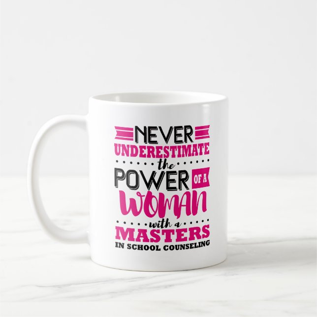 Mug Maîtrise en counseling scolaire Conseillère diplôm (Gauche)