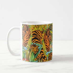 Mug Majesté de la Jungle : Tigres au milieu de la verd