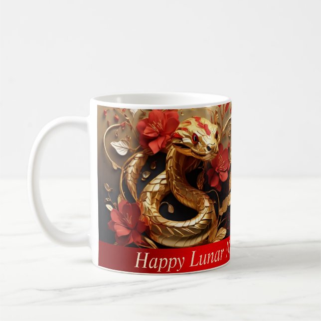 Mug Majestic Golden Snake Chinois Nouvel An Fouille (Gauche)