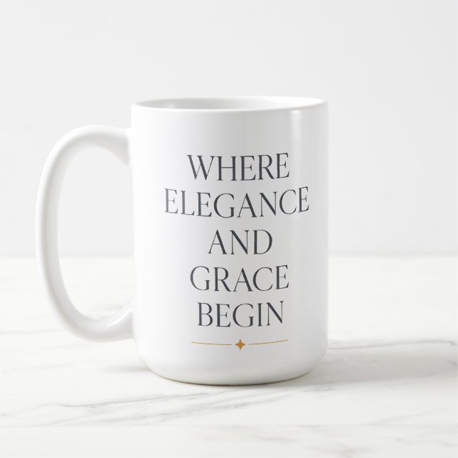 Mug Majestic Grace Quote (Gauche)