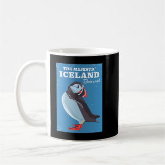 Mug Majestic Islande Puffin affiche de voyage vintage 