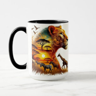 Mug Majestic Safari : Faune africaine au coucher du so