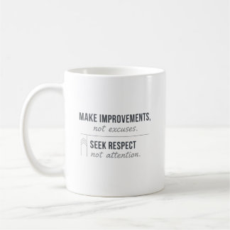 Mug Make Improvements, Not Excuses