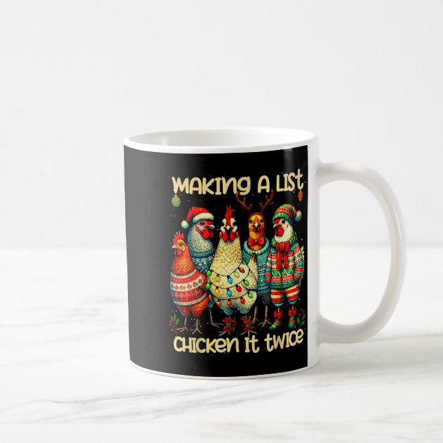 Mug Making A List Chicken It Twice Funny Mama Chicken  (Droite)
