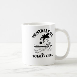 Mug Malade mental mais totalement cool Autocollant