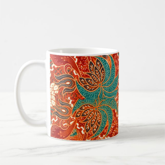 Mug Malaysian Batik : Beau Motif d'art. (Gauche)