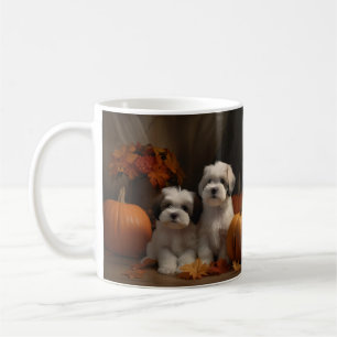 Mug Malti tzu Puppy Citrouille d'automne