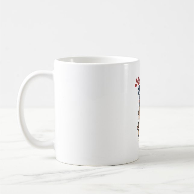 Mug Mama Américaine Ours Patriote Patchwork Vector Des (Gauche)