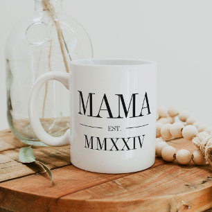 Mug Mama Année Numérique Romaine Établie