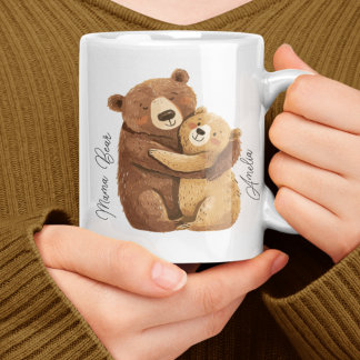 Mug Mama Bear Personnalisé Unique Maman Cadeau Anniver