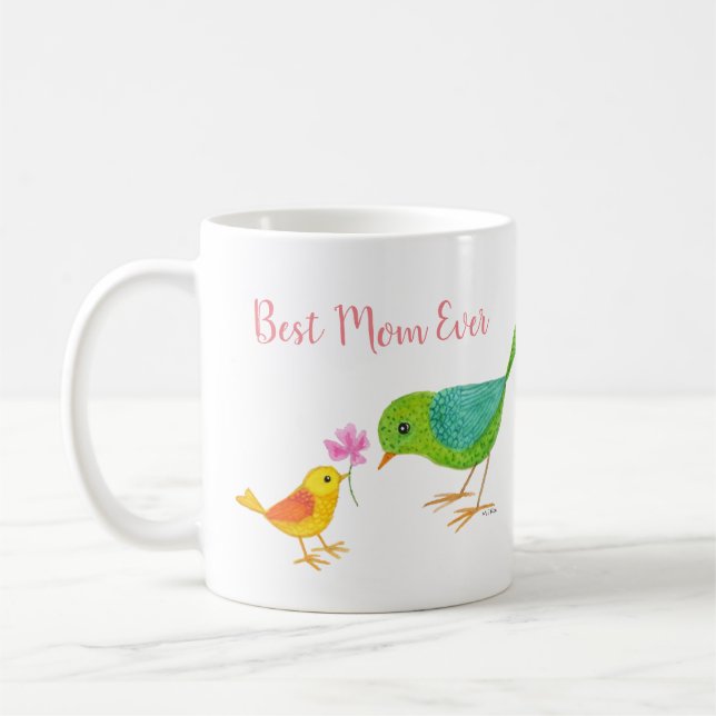 Mug Mama Bird Bird Bird Bird Flower (Gauche)