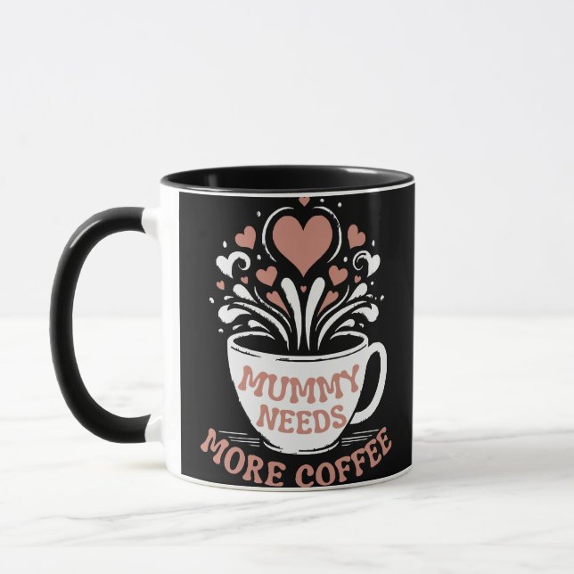 Mug Maman a besoin de plus de café maman puns fatigué  (Gauche)