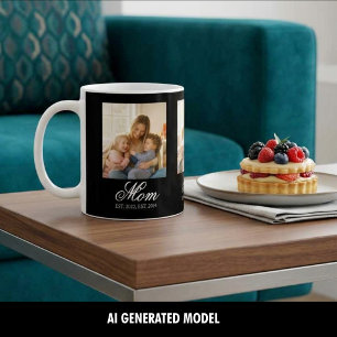 Mug Maman a établi l'écriture élégante noire 3 Photo