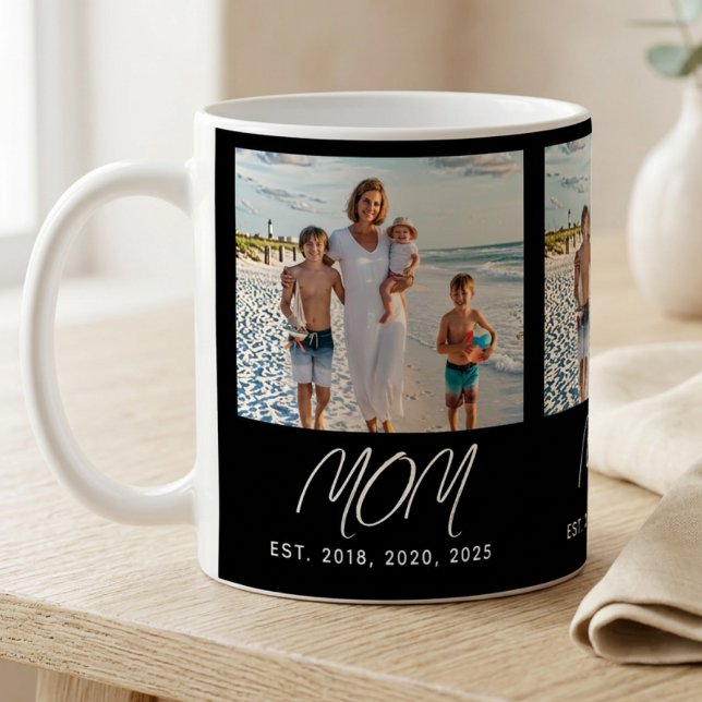 Mug Maman a établi une photo noire avec un script (Créateur téléchargé)