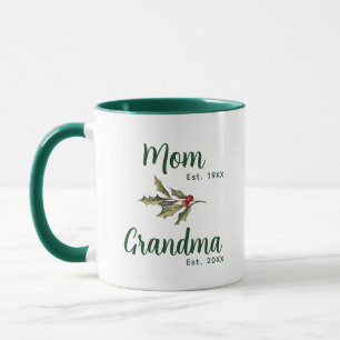 Mug Maman à grand-mère Noël Fête personnalisée