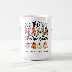 Mug Maman aime ses Boos personnalisé Halloween