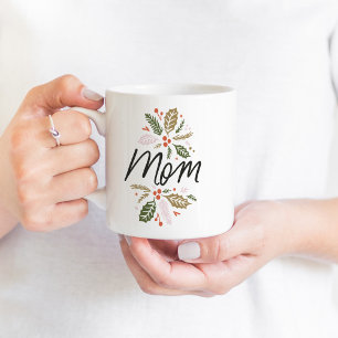 Mug Maman brillant Holly Noël noir Script