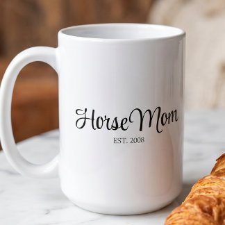 Mug Maman Cheval Écriture Black Établie