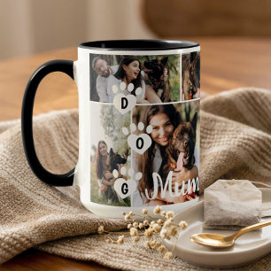 Mug Maman Chien Collage Photo Minimaliste Moderne Empr