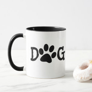 Mug Maman Chien Empreintes De Patte Sur Blanc