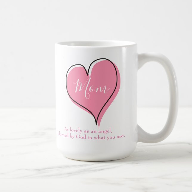 Mug Maman Coeur rose (Droite)