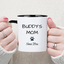 Mug Maman de chien personnalisé avec Paw