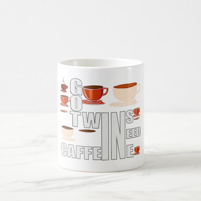 Mug Maman de jumeaux a besoin de caféine (Centre)