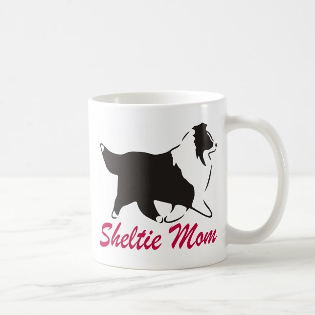 Mug Maman de Sheltie de chien de berger de Shetland (Droite)