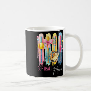 Mug Maman de softball Coquette Coup de pinceau Maman d
