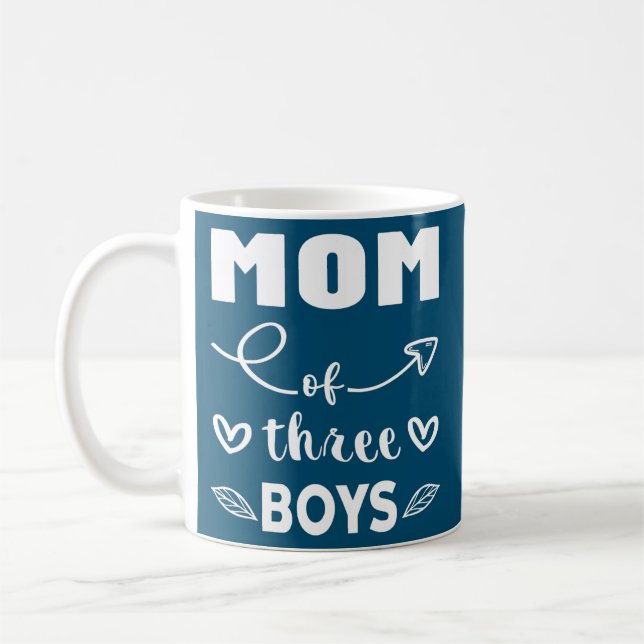 Mug Maman De Trois Garçons Enfants Meilleure Maman Fêt (Gauche)