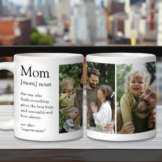 Mug Maman Définition Amusante et feutrée Photo de fami