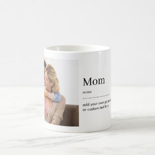 Mug Maman Définition Fête des mères Photo personnalisé