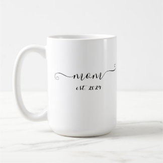 Mug maman est. 2024 Elégant cadeau pour Future Mom